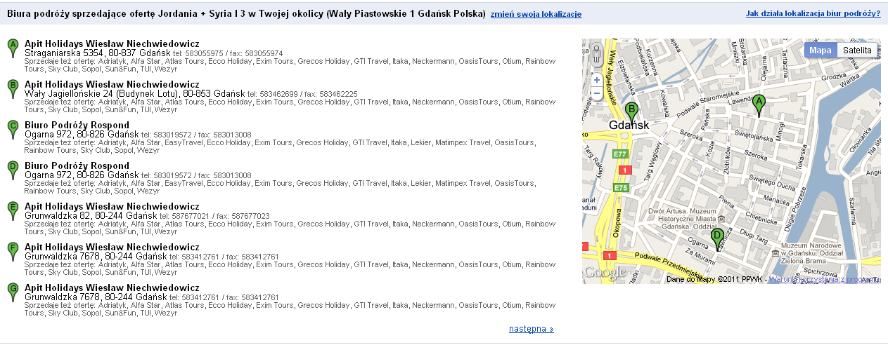 biura podróży na prezentacji oferty