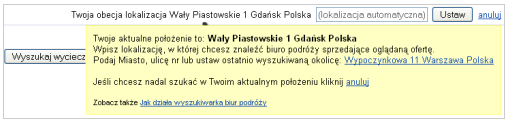 formularz zmiany lokalizacji w nagłówku strony